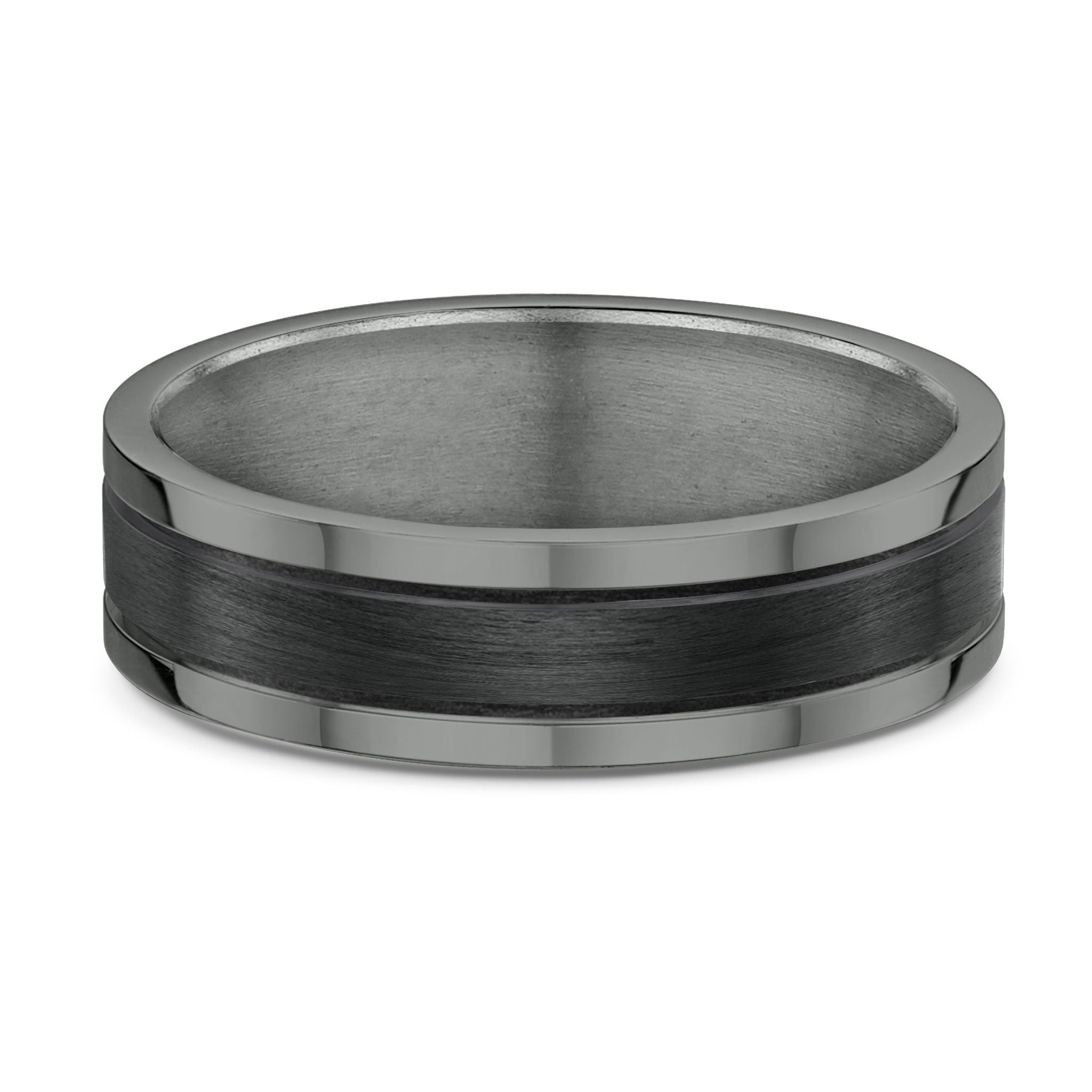 Tantalum & Carbon Fibre Wedding Band
